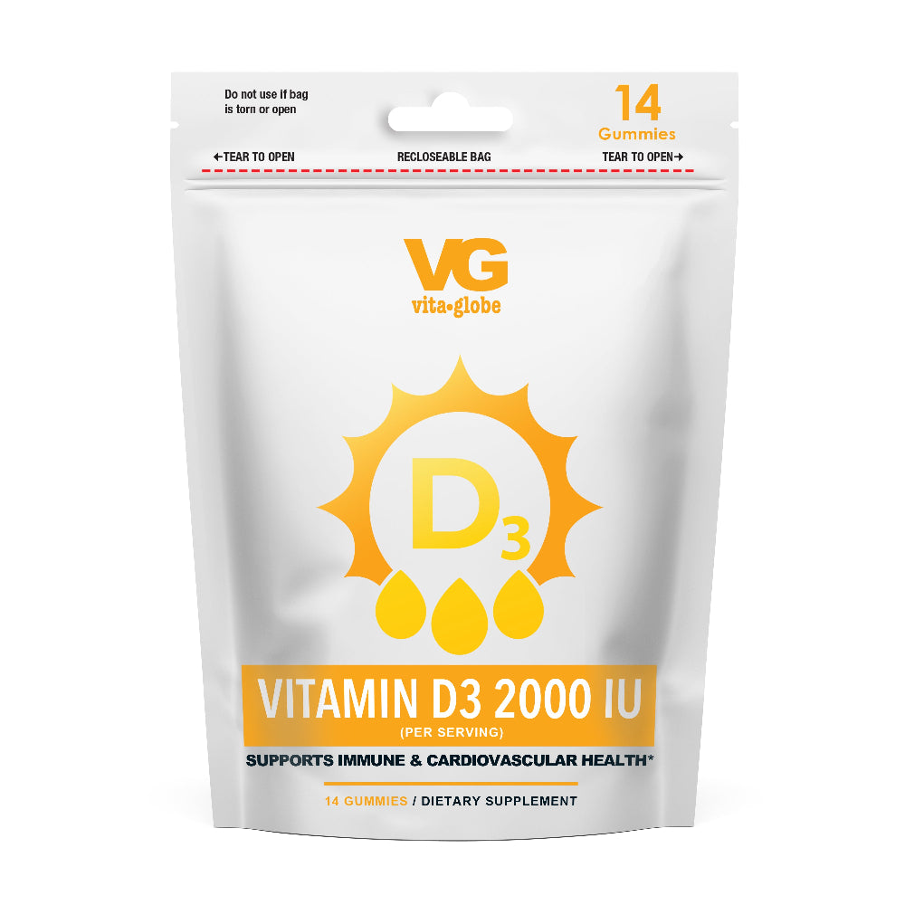 Vita globe vitamin d3 2000 IU Gummy pouches