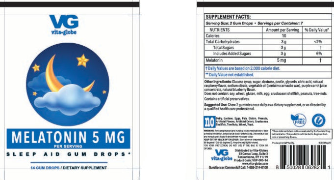 vita globe sleep aid gum drop gummies pouches