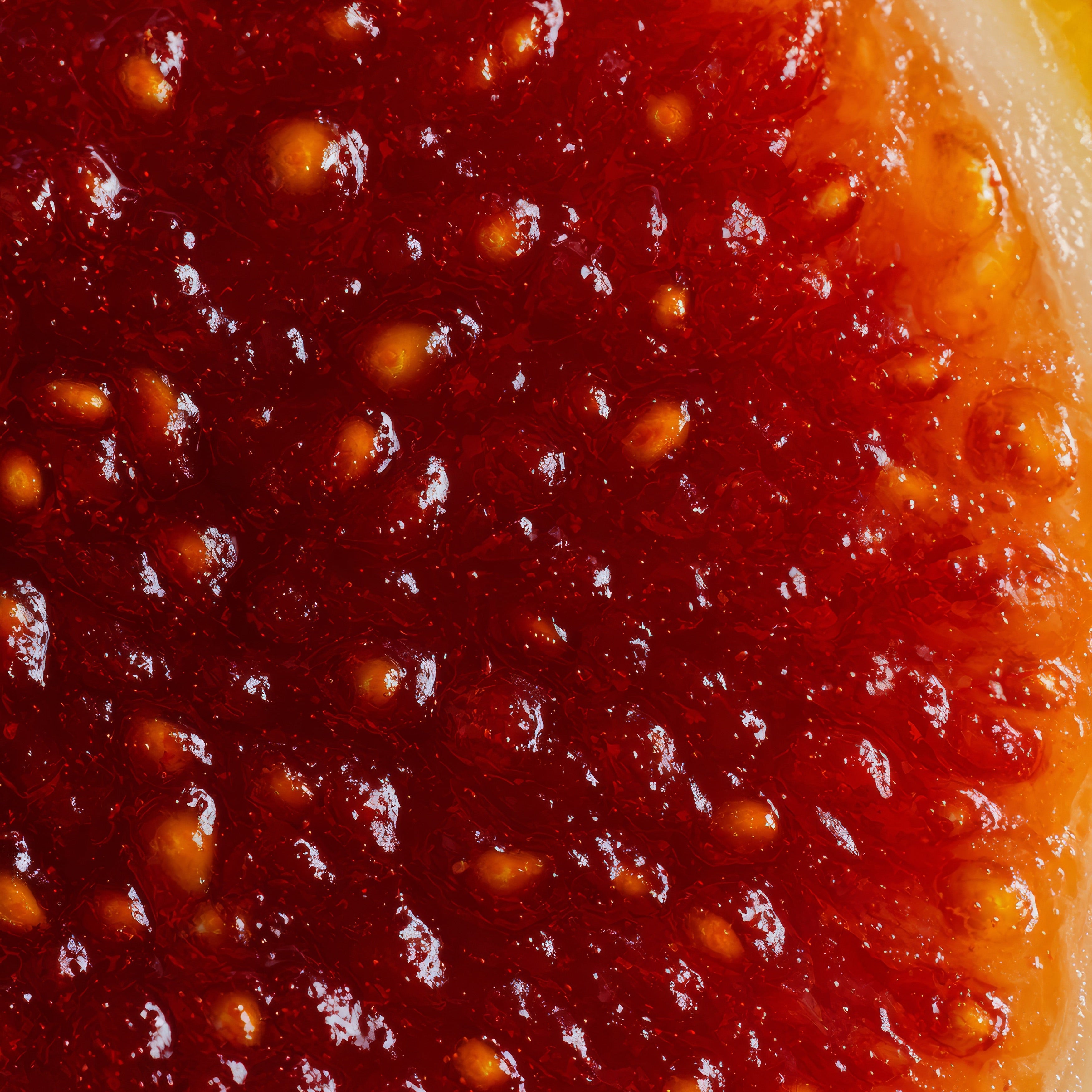 Extreme close-up of ripe citrus fruit texture