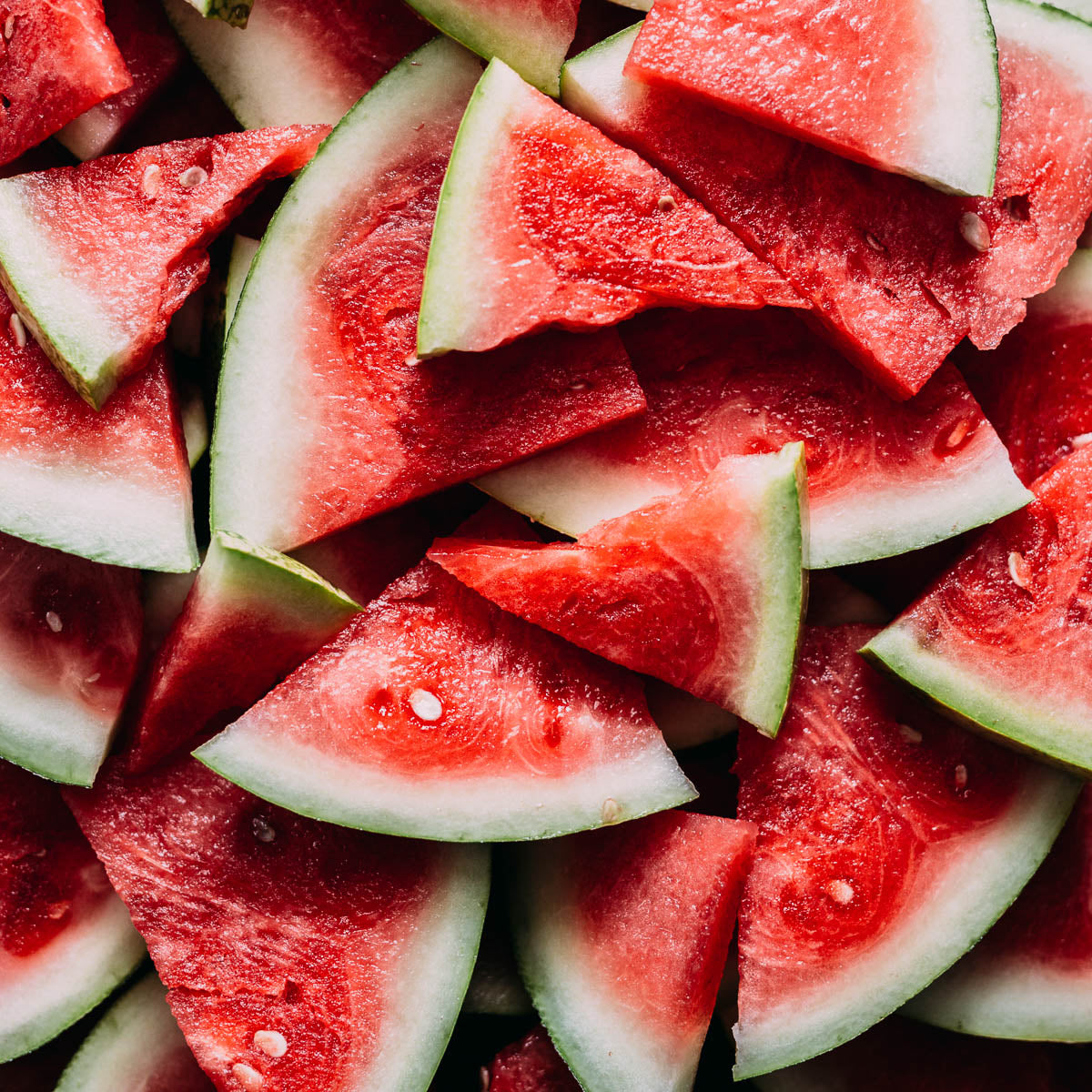 Sliced watermelon wedges
