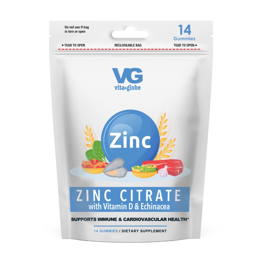 Vita Globe Zinc Citrate Gummies with Vitamin D and Echinacea