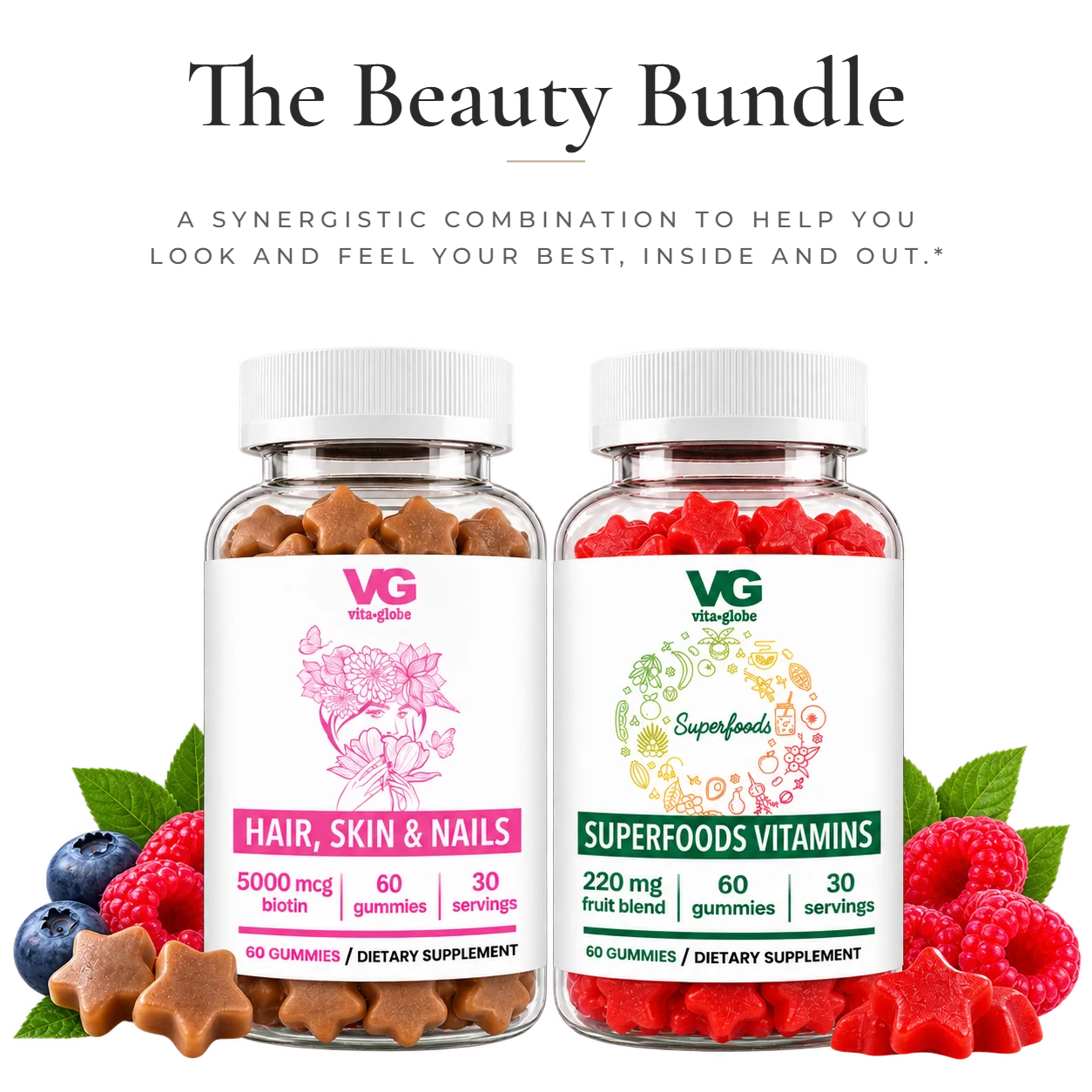 Vita Globe beauty gummy vitamins gift bundle