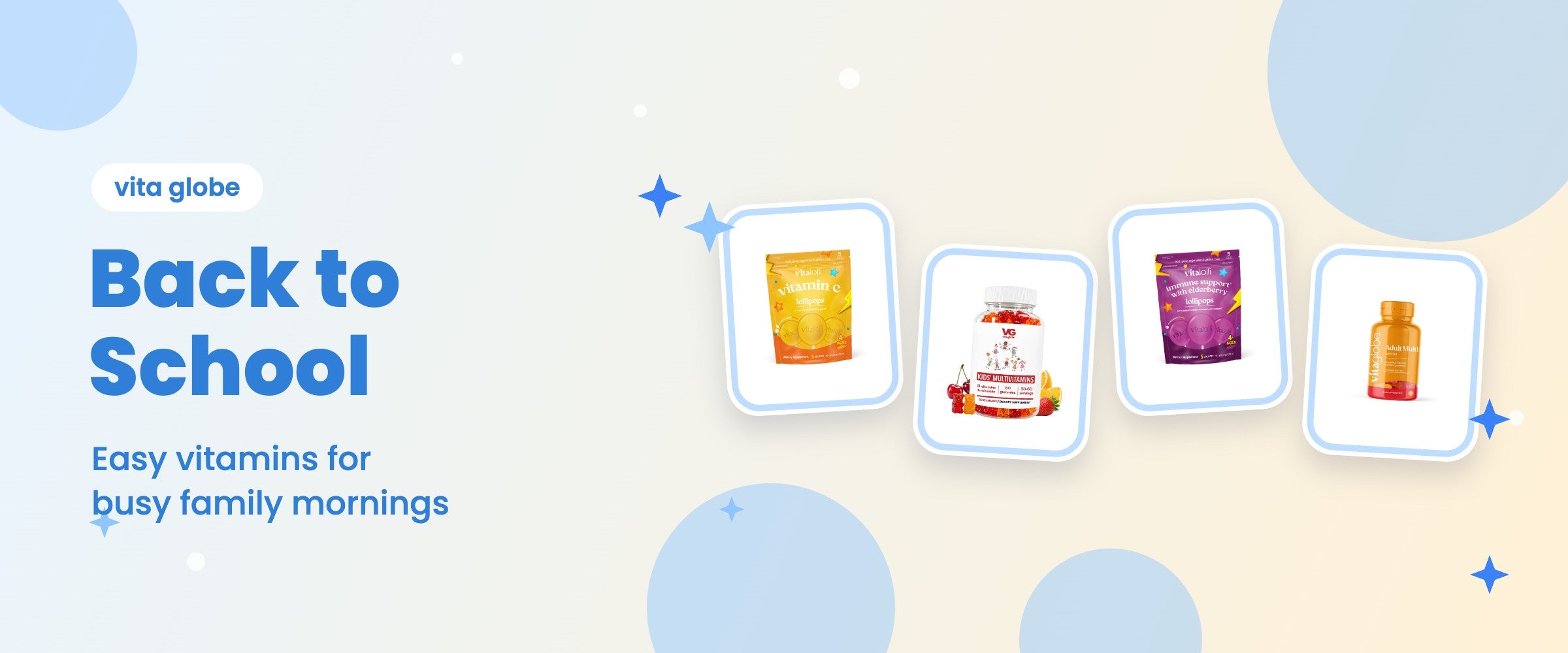 Vita Globe back to school essentials: Vitalolli lollipops and multivitamin gummies