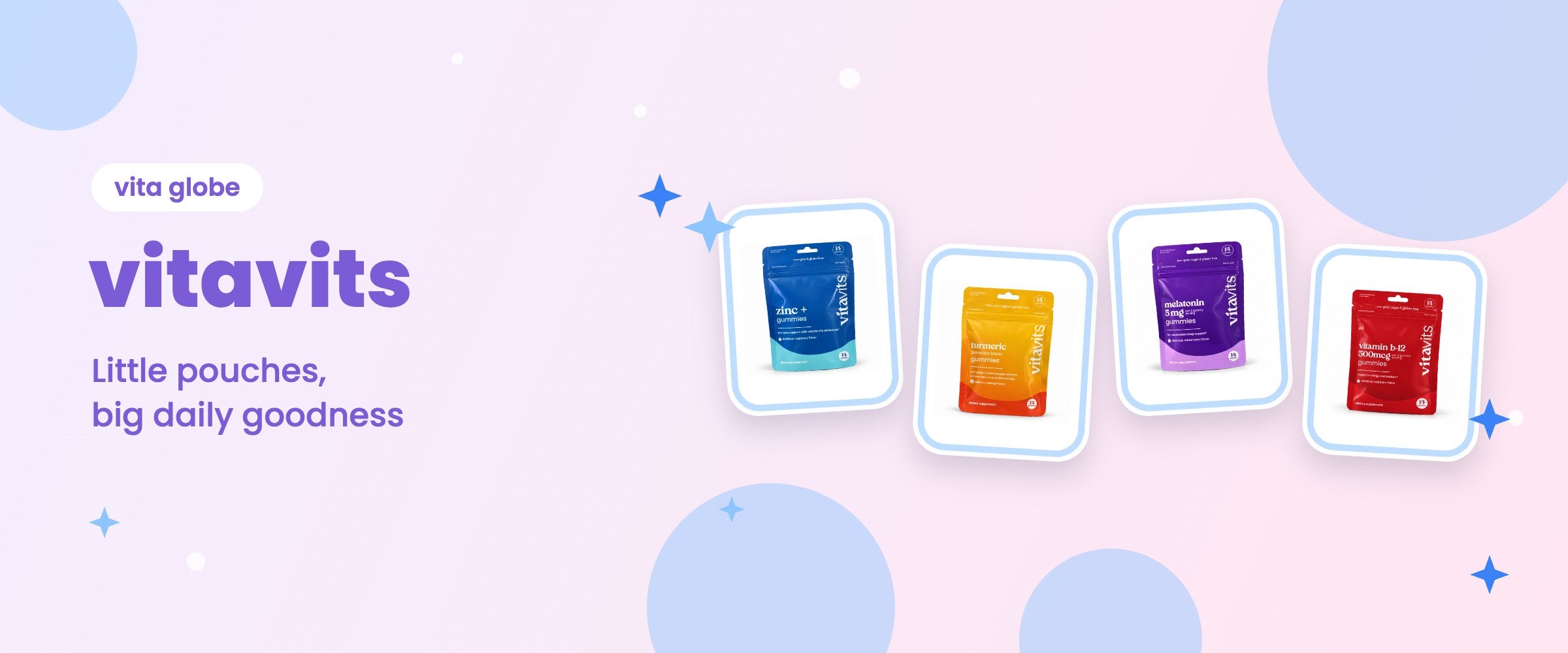 vitavits gummy vitamin travel pouches