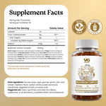 Supplement facts label for Mushroom Complex gummies