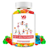 Vita-Globe Kids Multivitamins bottle with colorful gummy vitamins on a white background