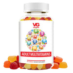 Vita-Globo Adult Multivitamins bottle with gummy vitamins on a white background
