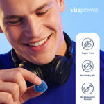 Man eating VitaPower Blue Raspberry Creatine Gummies