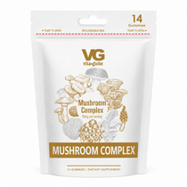 Vita-Globe Mushroom Complex gummy package on a white background