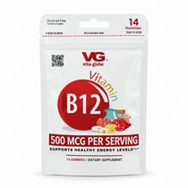 Vita Globe Vitamin B12 Gummies 14-count travel pouch, 500 mcg per serving