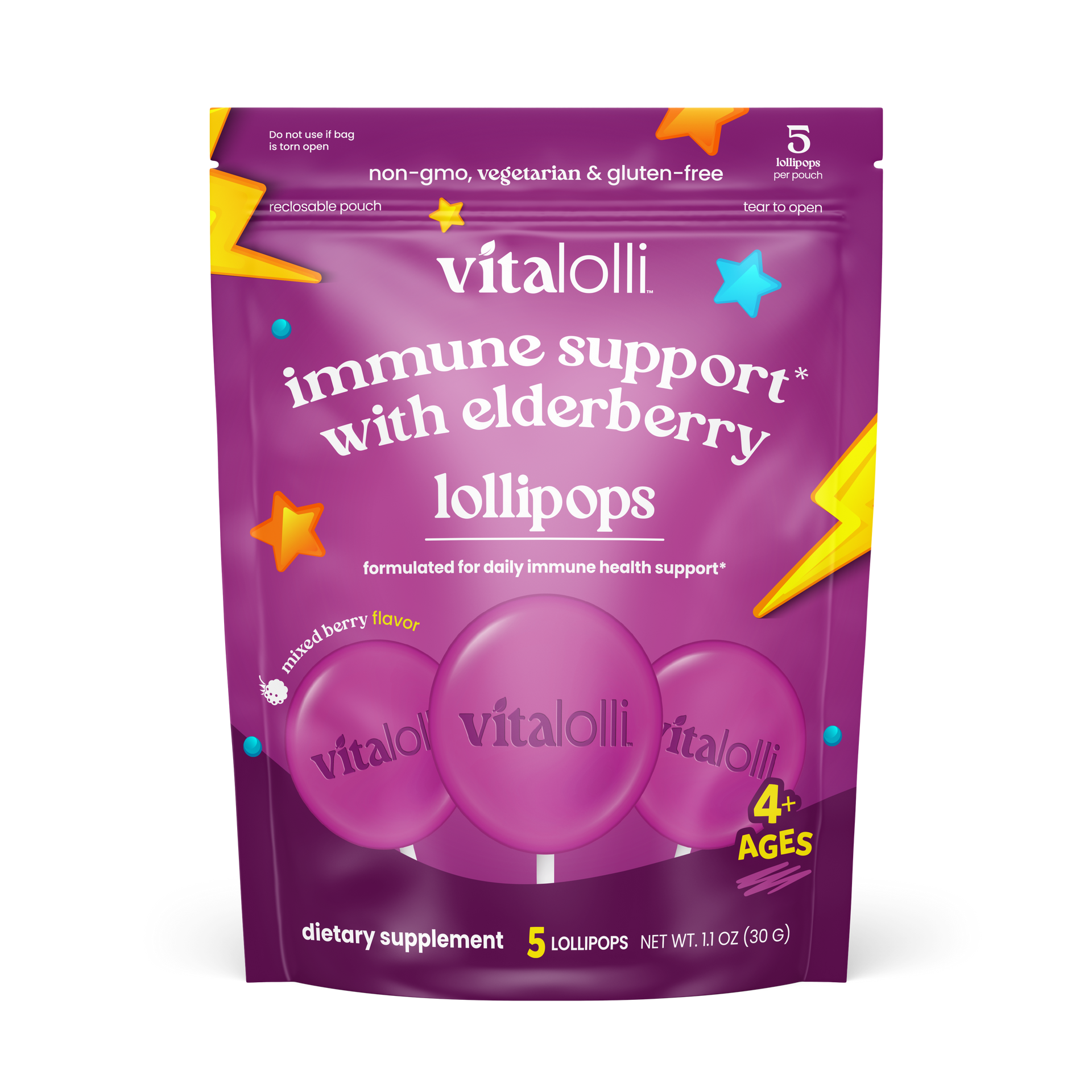 Vitalolli™ Immune Support Elderberry Lollipops – Vita Globe