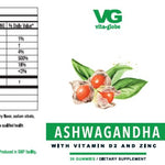 Vita Globe Ashwagandha gummy vitamins supplement facts