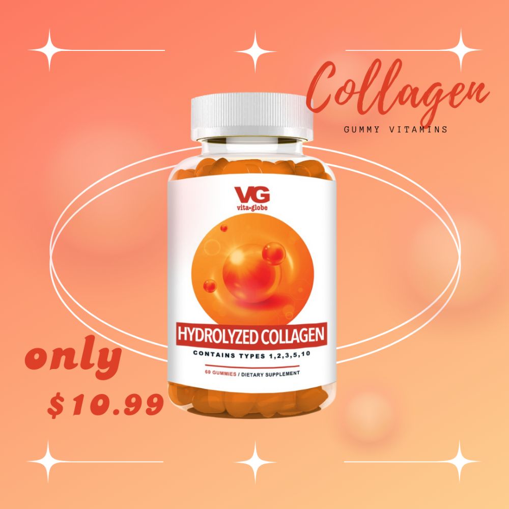Vita Globe Hydrolyzed  Collagen Gummy Vitamins only 10.99