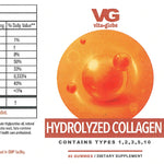 Vita Globe Hydrolyzed  Collagen Gummy Vitamins Supplement Facts