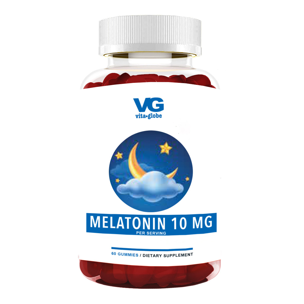 Vita Globe Melatonin 10 mg sugar free gummies