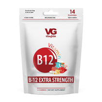 Vita-Globe B12 Extra Strength gummies packaging on a white background