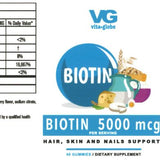Vita globe biotin  supplement facts