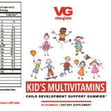 Vita Globe Kid's Gummy Multivitamin supplement facts