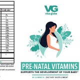 Vita globe Pre-natal fish oil gummy vitamins supplement facts