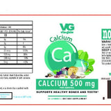 Vita Globe Calcium 500mg Gummy Vitamins Supplement Facts