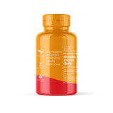 Side of Vita Globe Adult Multi bottle: vegetarian, non-GMO, gluten-free, simple. sweet. daily.