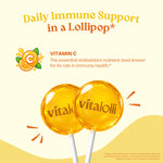 Daily immune support in a lollipop: genuine New Zealand Manuka honey in a slow-dissolving Vitalolli pop