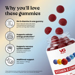Why you'll love Vita Globe Vitamin B Complex gummies: six B vitamins in one gummy, with vitamin C and inositol