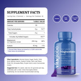Vita Globe Magnesium Gummies Supplement Facts: 200 mg magnesium (as magnesium citrate) per 2-gummy serving, 30 servings; vegan, non-GMO, gluten-free