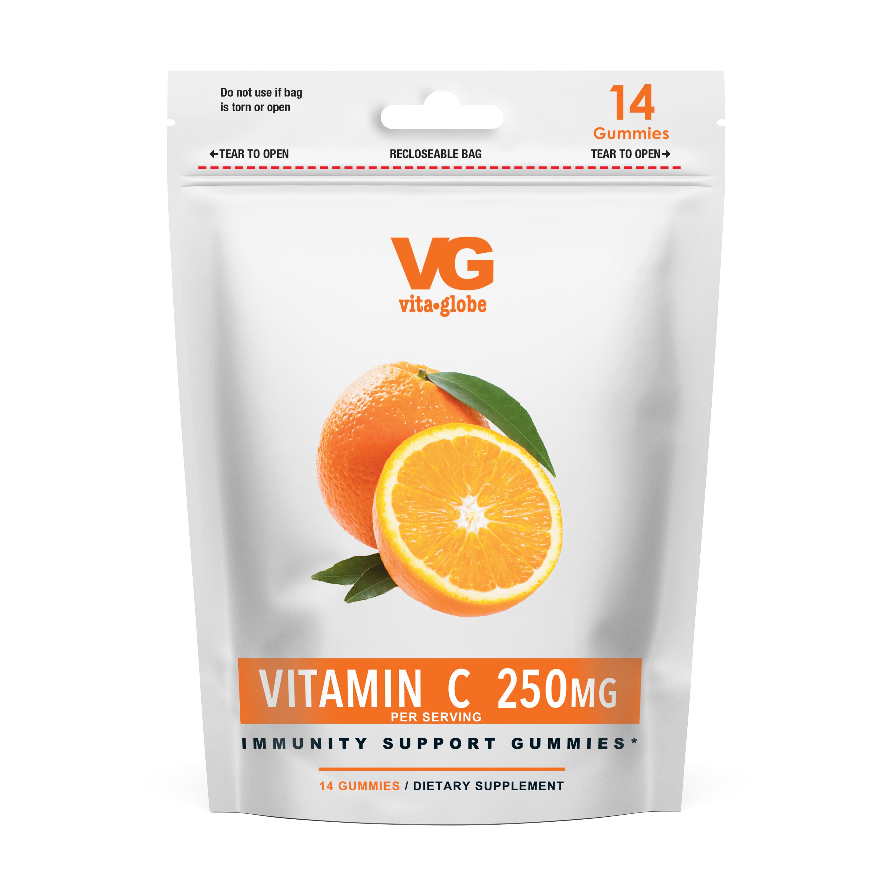 vita globe vitamin c 250mg gummy pouches vitamins on the go