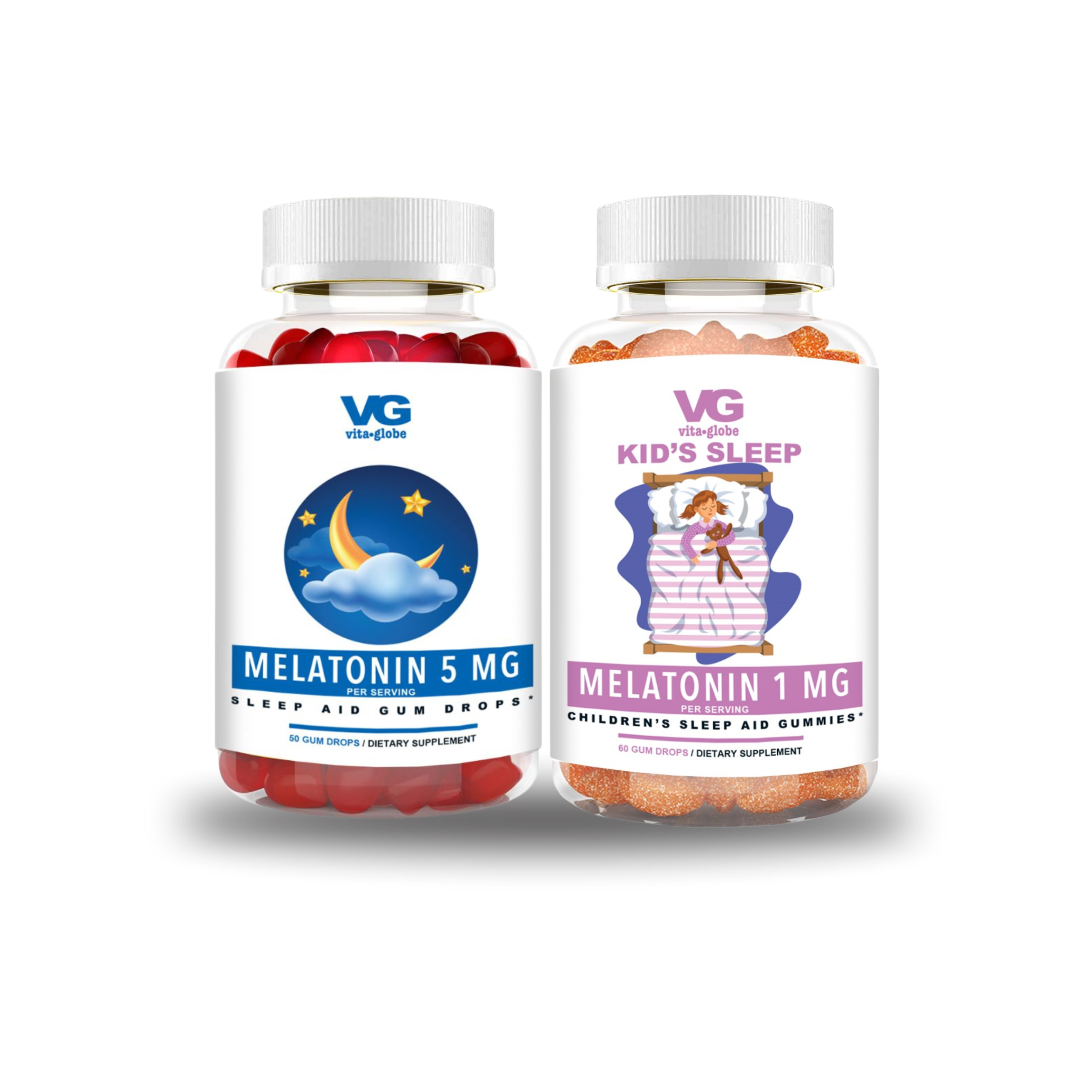 vita globe adult and children's melatonin gummies