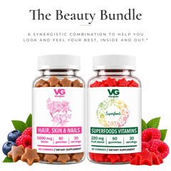 Vita Globe Beauty Bundle: Hair, Skin & Nails and Superfoods Vitamins gummies