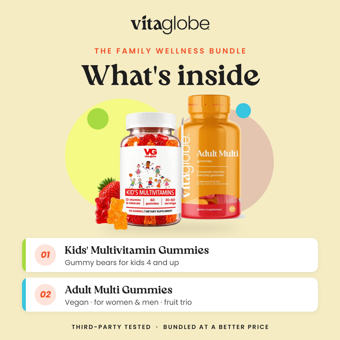 What's inside Vita Globe The Family Wellness Bundle