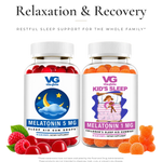 Vita Globe Happy Sleep Bundle: Melatonin 5mg and Kids' Sleep Melatonin 1mg gummies