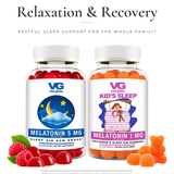 Vita Globe Happy Sleep Bundle: Melatonin 5mg and Kids' Sleep Melatonin 1mg gummies