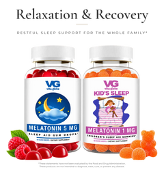 Vita Globe Happy Sleep Bundle: Melatonin 5mg and Kids' Sleep Melatonin 1mg gummies