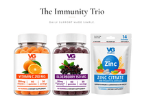 Vita Globe Immunity Trio: Vitamin C, Elderberry, and Zinc Citrate gummies