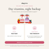 Kids' Day & Night Bundle: daily kids' multivitamin for ages 4+ plus occasional kids' melatonin