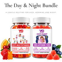 Vita Globe Day & Night Bundle: Kid's Multivitamins and Kid's Sleep Melatonin 1 mg gummies