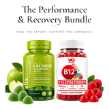 Vita Globe Performance & Recovery Bundle: Creatine Monohydrate and B-12 Extra Strength gummies