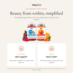 Radiant Skin Bundle: collagen and biotin as two separate gummies you can adjust