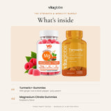 What's inside the Vita Globe Strength & Mobility Bundle: new-label Turmeric+ and Magnesium Citrate gummies