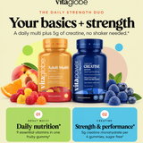The Daily Strength Duo: Adult Multi plus VitaPower sugar-free creatine