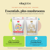 Vita Globe The Men's Daily Ritual Duo Pouches: why these formulas work together