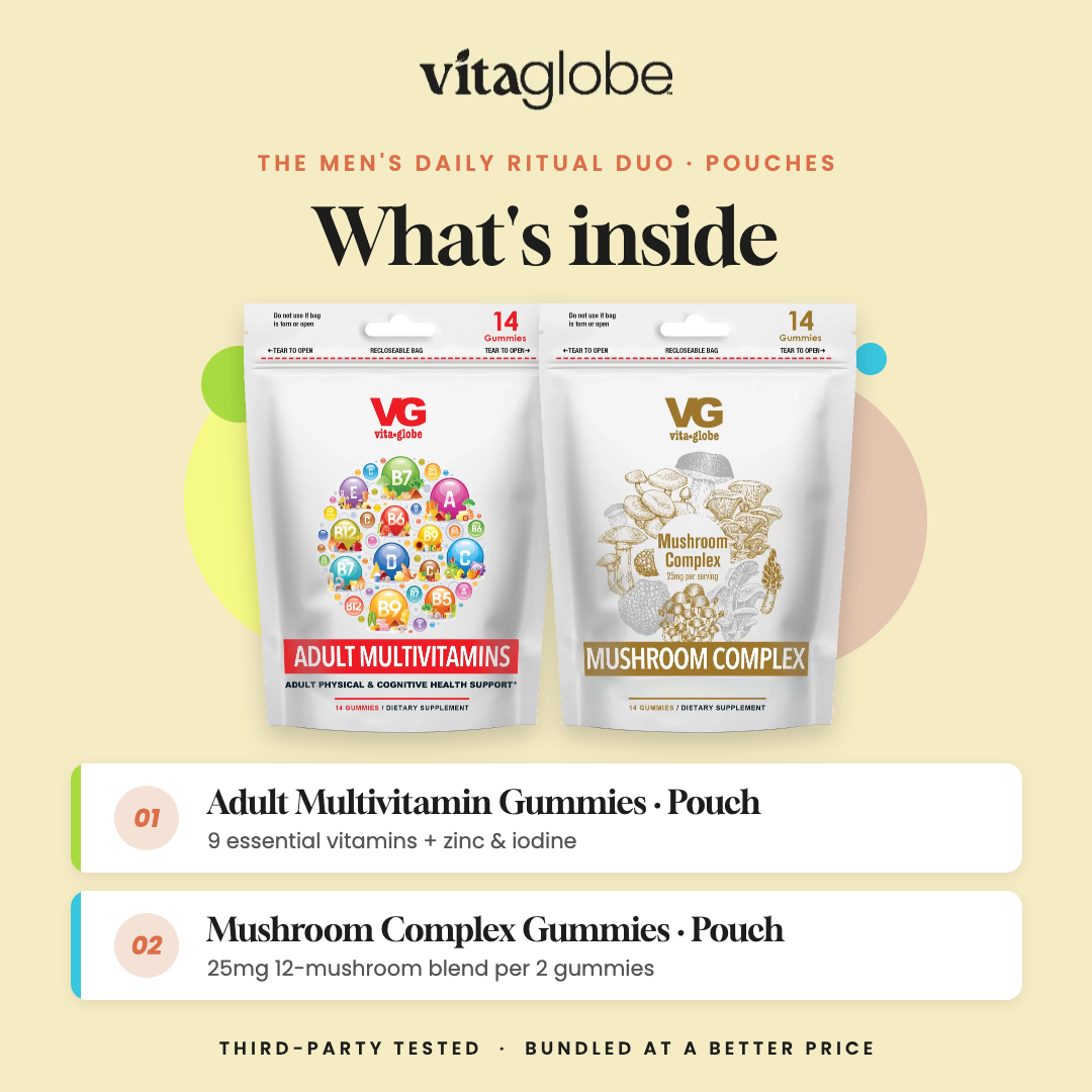 What's inside Vita Globe The Men's Daily Ritual Duo Pouches