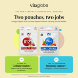 Vita Globe The Men's Energy & Defense Duo Pouches: why these formulas work together