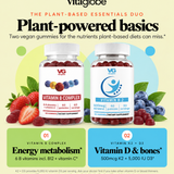 The Plant-Based Essentials Duo: vitamin B complex and vitamin K2 + D3 gummies