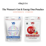 Vita Globe The Women's Gut & Energy Duo Pouches: Super Probiotic and Vitamin B12 gummy pouches