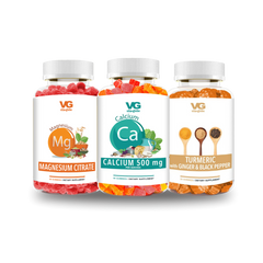 Vita globe happy bones and joint gummies bundle magnesium, calcium and tumeric