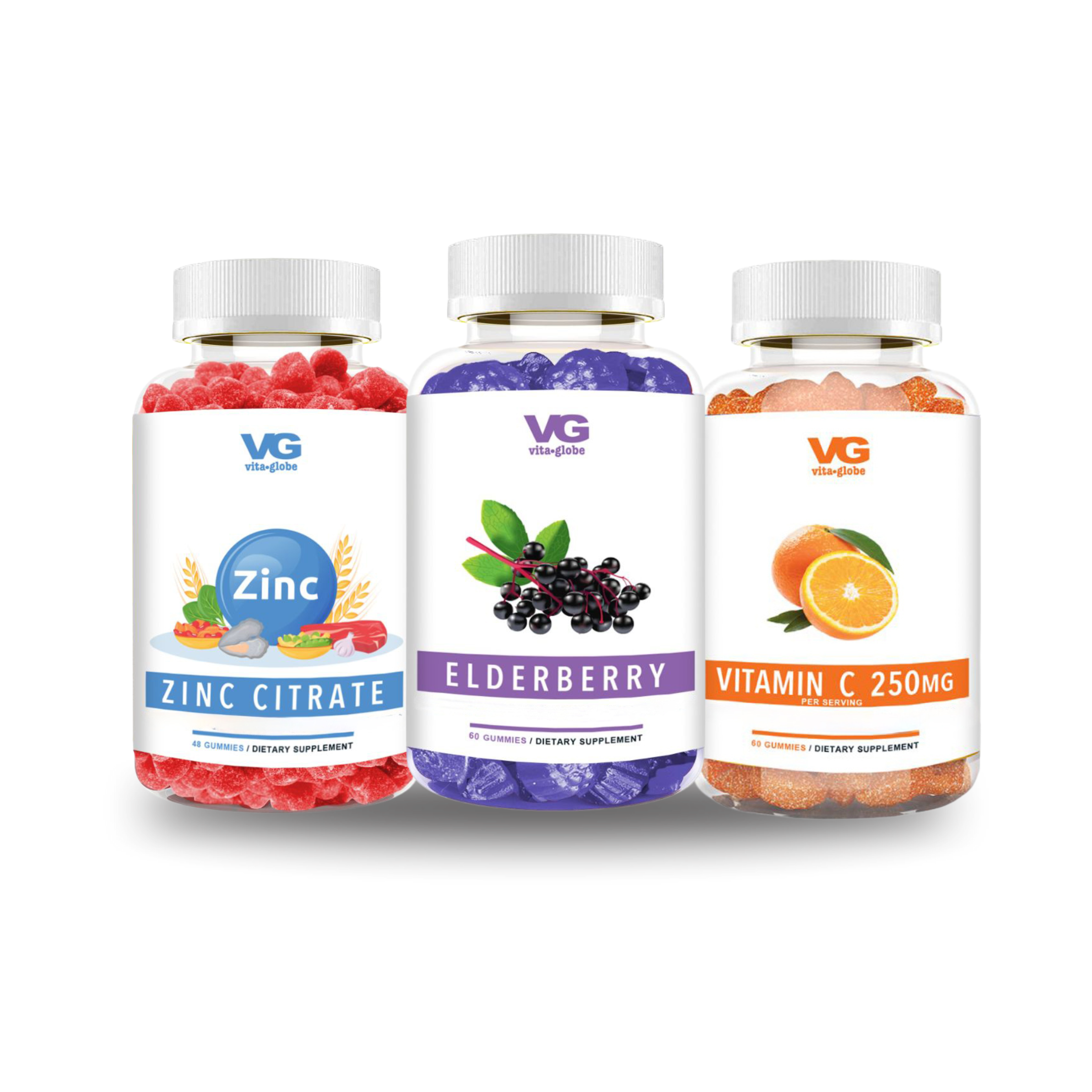 Vita globr immunity support gummy trio zinc, elderberry & vitamin c