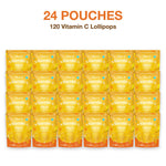 Vitalolli Vitamin C Lollipops 24 pouch box, 120 lollipops